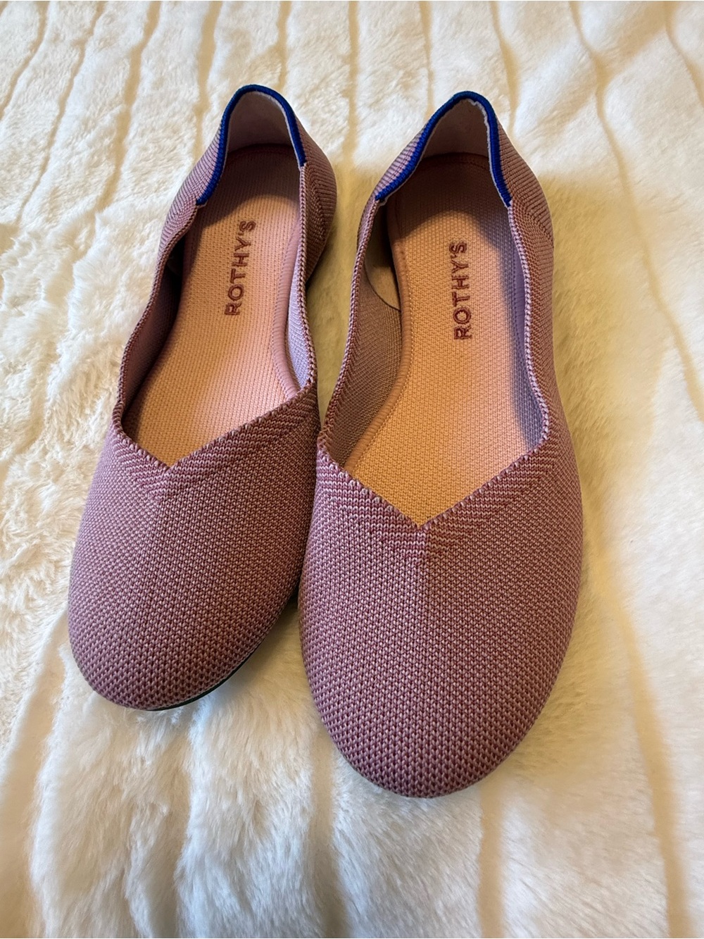 Rothy's Mauve Knit Slip-On Flats